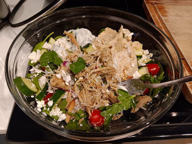 Greek Chicken and Rice Bowl